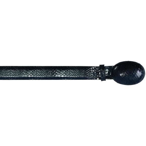 Los Altos Black Genuine Python Belt C115705