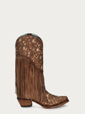 GORGEOUS GLITTERED EMBROIDERY AND FRINGE BOOT Style No. C3876