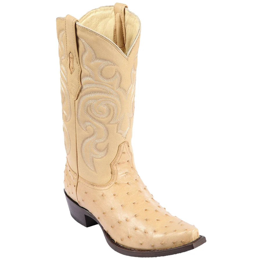 Los Altos Black Snip Toe Genuine Ostrich main image 1
