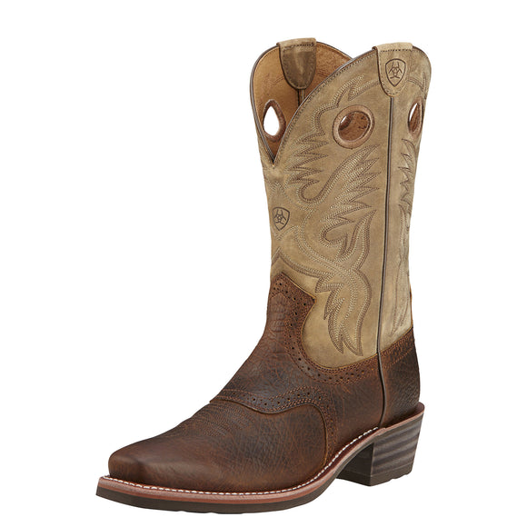 Ariat Mens Heritage Roughstock Western Boot Earth