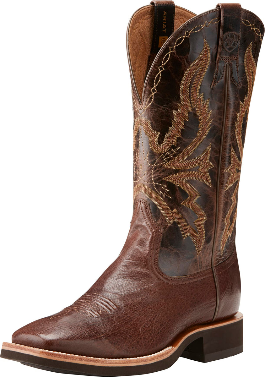 Ariat Mens Quantum Brander Crepe Square Toe Ostrish Tabacco Brown