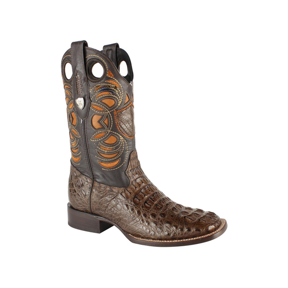 Men’s Wild West Caiman Hornback Boots Square Toe Handcrafted - 28240207