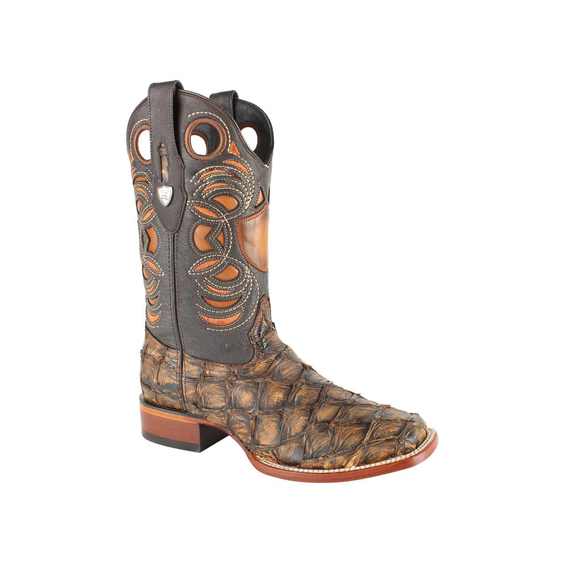 Men s Wild West Pirarucu Fish Boots Handcrafted 2824N1007