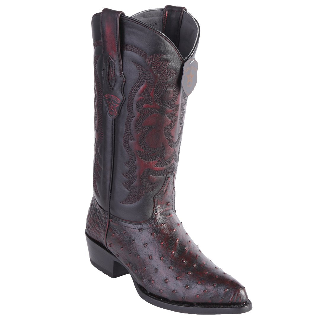 J Toe Cowboy Boots - J Toe Western Boots - Los Altos Buttercup J-Toe Genuine Ostrich main image 1
