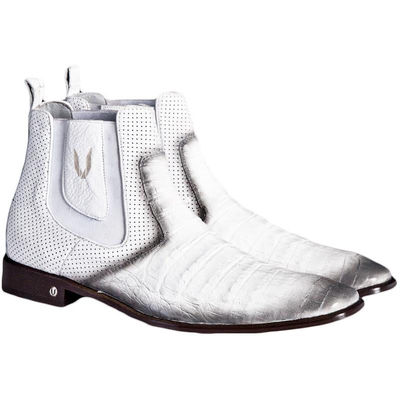 Brown Dress Shoe Mens Faded Brown Vestigium Boot Genuine Caiman Belly Chelsea Boots Handcrafted main image 0