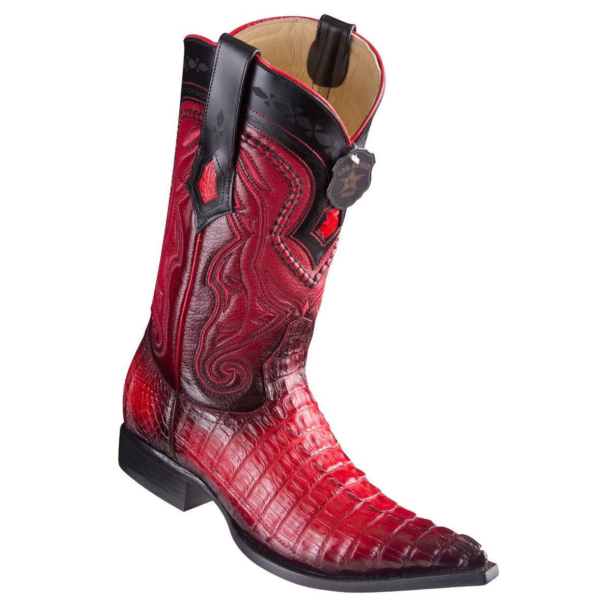 Snakeskin Cowboy Boots Size 8 Dark Red El Canelo