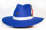 RRango Womens "Bella" Pinch Crown Wool Cowgirl Hat - Royal Blue