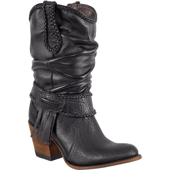 Women's PR Boots Wrinkled Shaft Round Toe Handcrafted - 39B2705