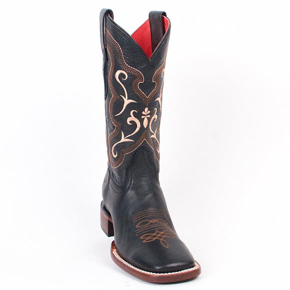 Quincy-Boots-Womens-Grasso-and-Crazy-Leather-Black-Ranch-Toe-Western-Boot