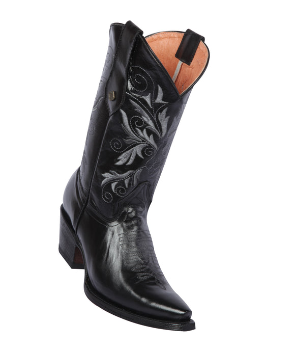 Quincy-Boots-Womens-Grasso-and-Crazy-Leather-Black-Snip-Toe-Western-Boot