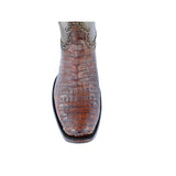 Cuadra Men's Lumber Bone Caiman Belly Boots - Semi Square Toe - RR Western Wear, Cuadra Men's Lumber Bone Caiman Belly Boots - Semi Square Toe