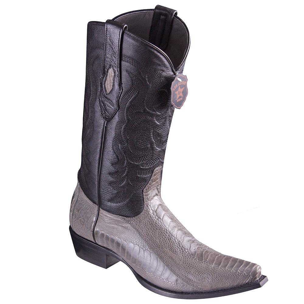 Los Altos Boots - Mens Dress Cowboy Boot - Low Priced  Grey Ostrich Leg Cowboy Boots- in Grey main image 1