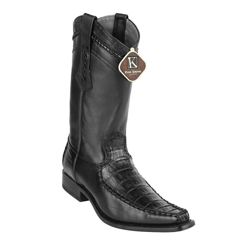 King Exotic Men's Caiman Belly Square Toe Cowboy Boot
