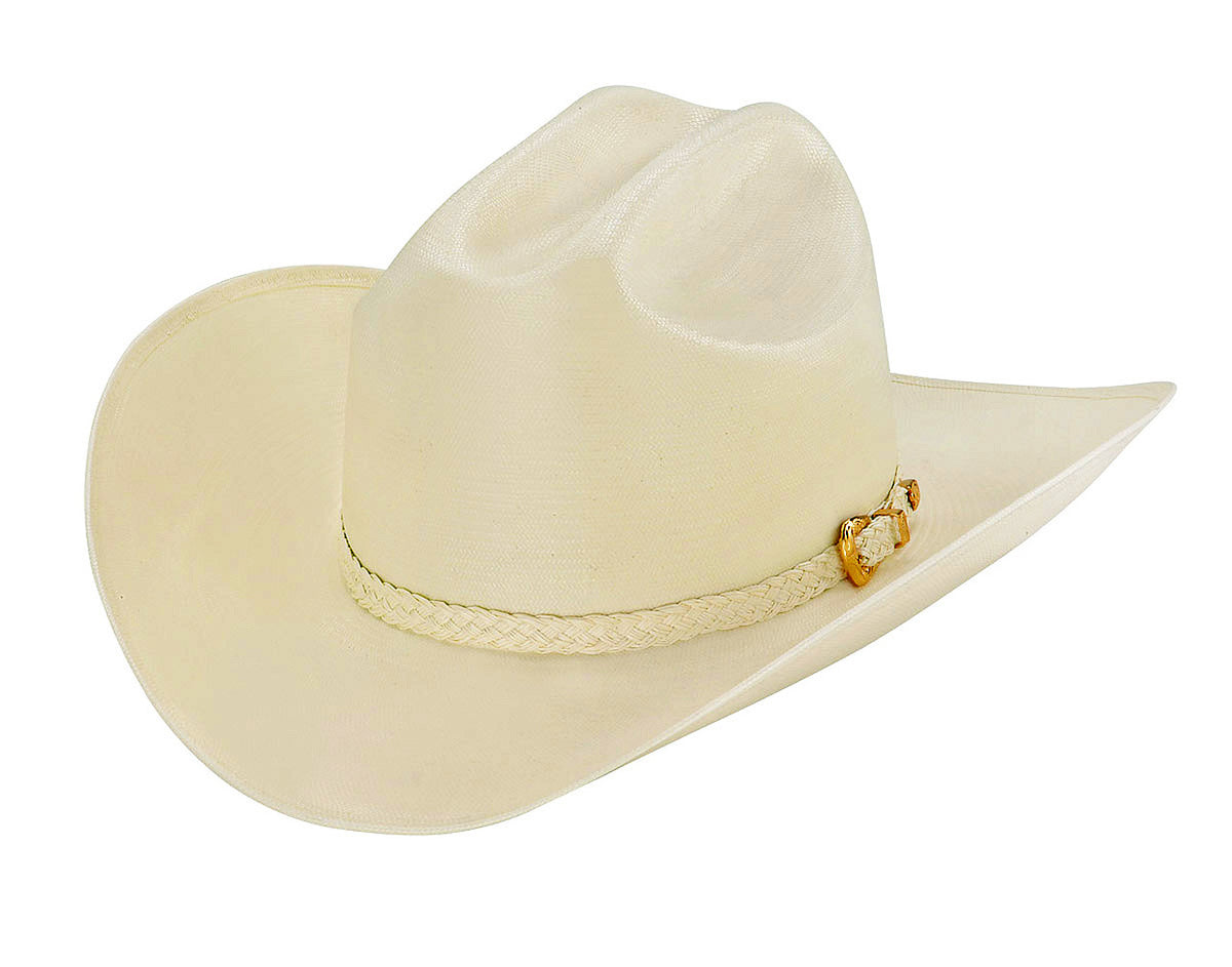 Larry Mahan Tan Hat with Orange and White Feather 15X El Primero in Buttercup | Larry Mahan Straw Western  main image 2