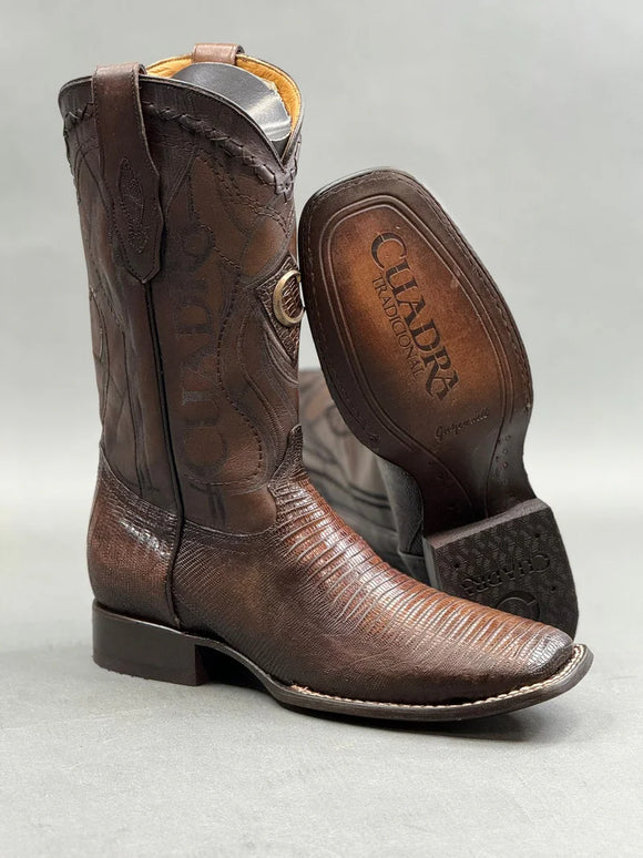 Cuadra Lizard Teju Laser Embroidery Square toe Western boots CU790