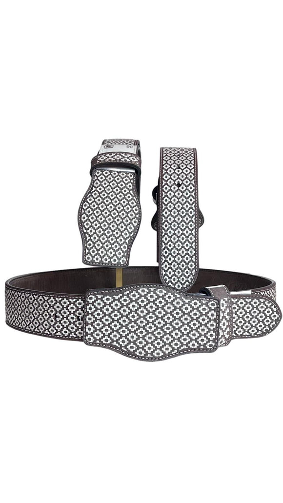 RRango Men's Western Belt 2 Inch Wide Laser