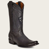 Engraved Cowboy black leather boots with metallic monogram Style No. 1J1NVE