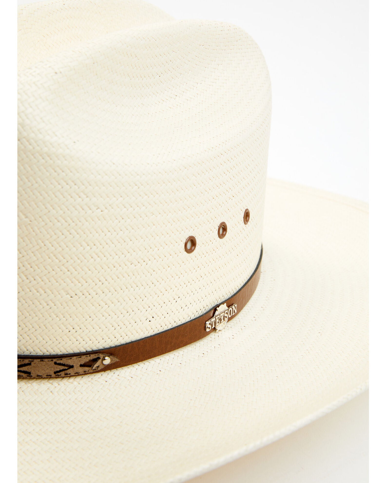 Vintage Stetson XXX 30X Natural Straw Cowboy Hat Size 7 Western Rodeo Ranch USA Stetson Rodeo Natural Cattleman Straw Cowboy Hat | Sheplers main image 2