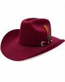 RRango Hats Rodeo Fine Wool Felt Cowboy Hat vino