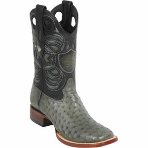 Wild West Men's Ostrich Skin Ranch Toe Boot 28240309