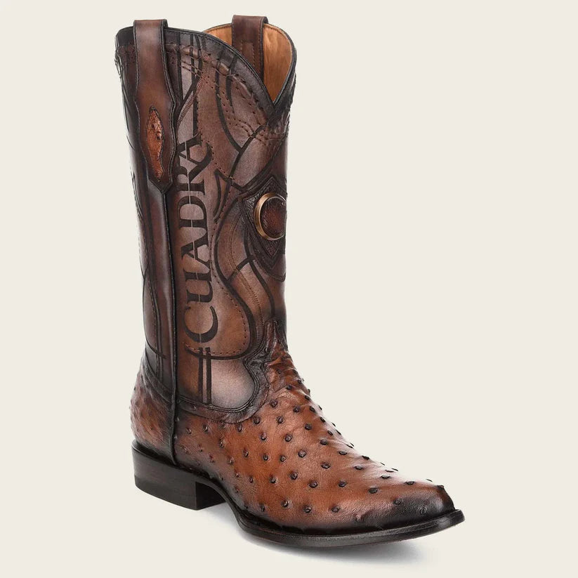 Cuadra Mens Genuine Leather Western Cowboy Boots Brown Size 10 Distressed  Boho Cuadra Mens Western Leather Boots Honey/Brown Color main image 3