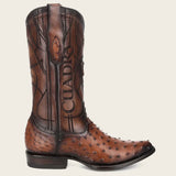 Cuadra Engraved brown exotic leather cowboy boots