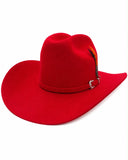 RRango Hats Rodeo Fine Wool Felt Cowboy Hat Red