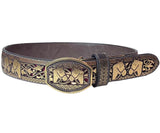 RRango Men's Western Belt 2 Inch Wide laser horses