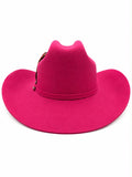 RRango Hats Rodeo Fine Wool Felt Cowboy Hat hot pink