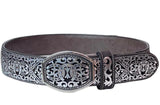 RRango Men's Western Belt 2 Inch Wide Laser horseshoe