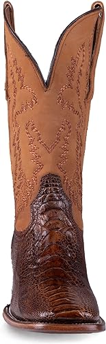 CIRCLE G by Corral Brass & Yellow Mens Ostrich Square Toe  display picture 3