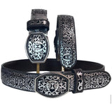 RRango Men's Western Belt 2 Inch Wide Laser horseshoe