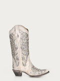 Corral Women's Glitter Inlay and Crystals Wedding Boots - Snip Toe No. A3322