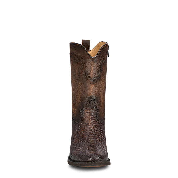 Men\'s Cowboy Boots Brown Lizard Leather Pointed Toe Western Size: 8.5 Authentic Lizard Cowboy Boots | Wild West Boots Snip Toe main image 4