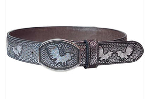 RRango Men's Western Belt 2 Inch Wide laser Rooster