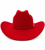 RRango Hats Rodeo Fine Wool Felt Cowboy Hat Red