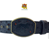 RRango Men's Western Belt 2 Inch Laser horse black