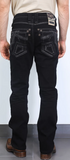 Platini Holt Men's Black Slim Boot Cut Jeans