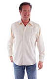 Scully Men's Silver Embroidered Gunfighter Shirt