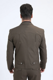 Platini Traje Men's Western Sport Brown Suit