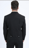 Platini Traje Men's Western Sport Black Suit
