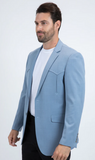 Platini Men's Double Button Western Blazer Light Blue BLW11270