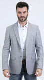 Platini Men's Double Button Western Blazer Silver BLW10814