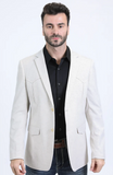 Platini Men's Double Button Western Blazer Off White BLW10938