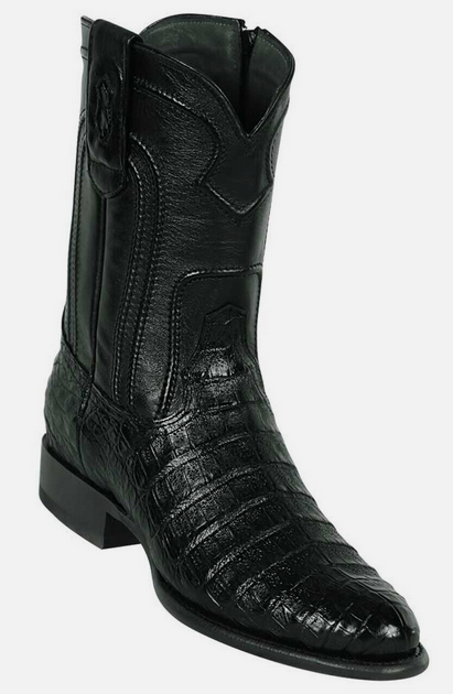 Los Altos Original Caiman Belly Roper Toe With Zipper Boot 69Z8205