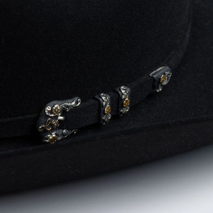 10x Larry Mahan Jerarca Fur Felt Cowboy Hat Black – RR Western Wear