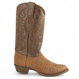 Los Altos Mens Round Toe Elephant Black Cowboy Boot 657007