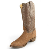 Los Altos Mens Round Toe Elephant Black Cowboy Boot 657007