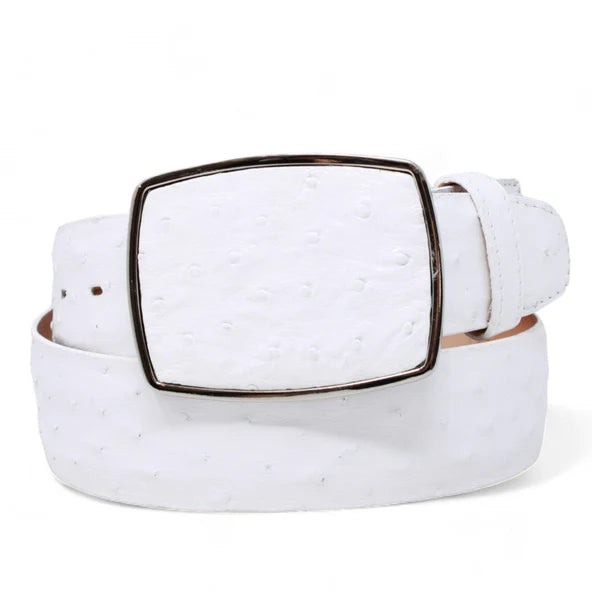 thumbnail image 2 of Los Altos Handmade Genuine Ostrich Leather Western Cowboy Belt - Gray - Men's 2 of 6