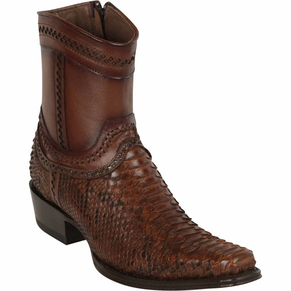 Los Altos Men's Original Python Skin European Toe Short Boot 76B5766